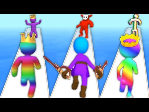 GIANT RUSH vs HIT & RUN: SOLO LEVELING vs SIZE UP: RUN RACE 3D COLOR - Triple Game