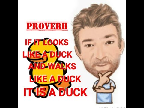 Tutor Nick P Proverbs (376) If It Looks Like a Duck and Walks Like a Duck It is a Duck - Origin