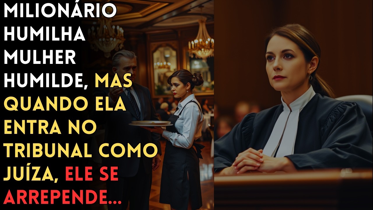 Milionário humilha de Mulher Humilde, Mas Quando Ela Entra No Tribunal Como Juíza, Ele Se Arrepende