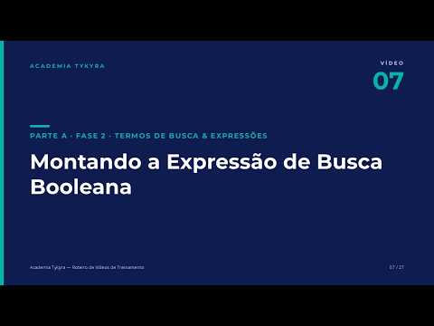 Montando a expressão de busca booleana