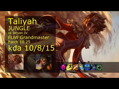 Taliyah vs Jarvan IV Jungle - EUW Grandmaster 10/8/15 Patch 10.25 Gameplay