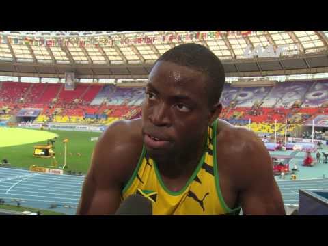 Moscow 2013 - Andrew RILEY JAM - 110m Hurdles Men - Heat 4