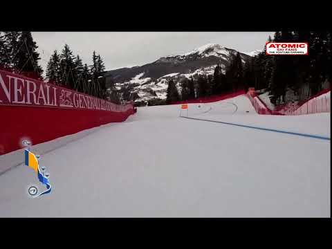 Val Gadena (ITA) the course for men's downhill race, through the eyes of the camera racer