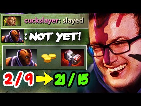 Miracle- Anti-Mage - From FEED to GOD! CRAZY Comeback vs Carry IO + Techies - WTF Dota 2