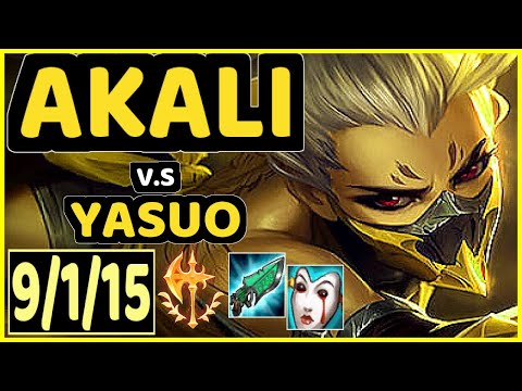 NARU (AKALI) vs YASUO - 9/1/15 KDA MID GAMEPLAY - EUW Ranked GRANDMASTER