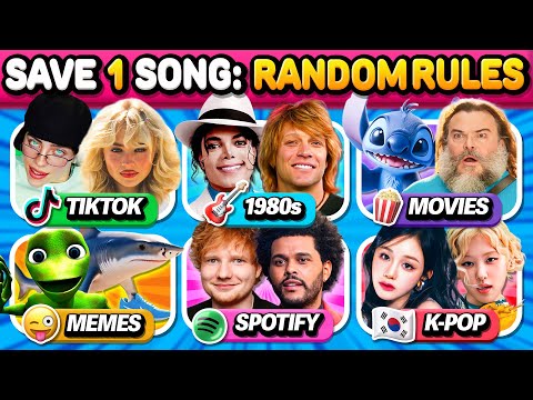 Save One Song RANDOM Rules🔥Tiktok, 80s, Kpop, Memes | Music Quiz 2025