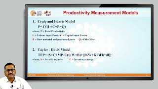 Productivity measurement Models