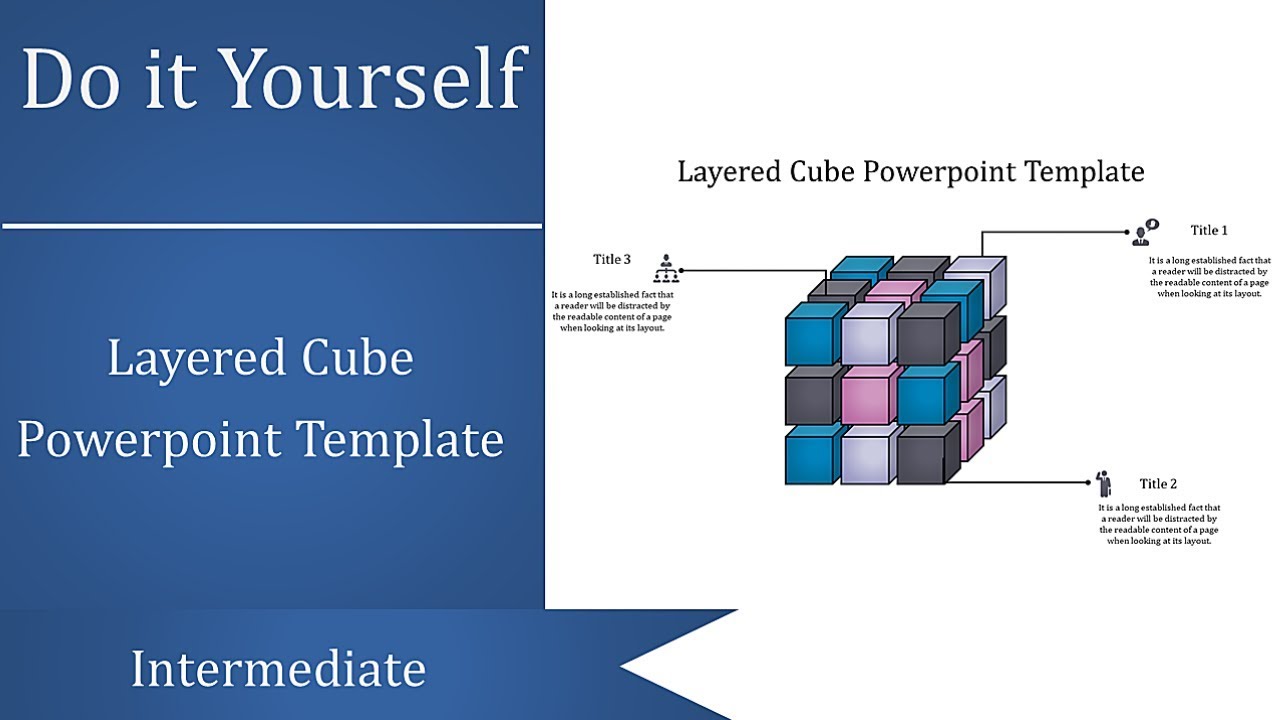 Layered Cube PowerPoint Template