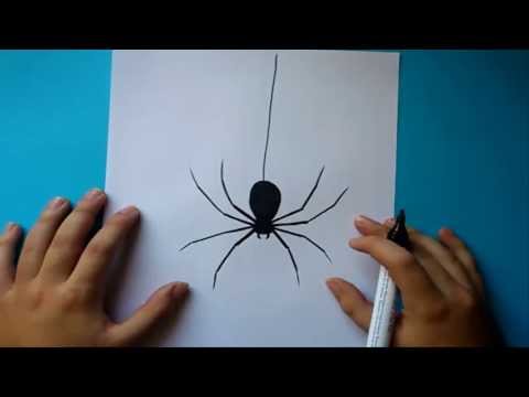 Como dibujar una araña paso a paso | How to draw a spider