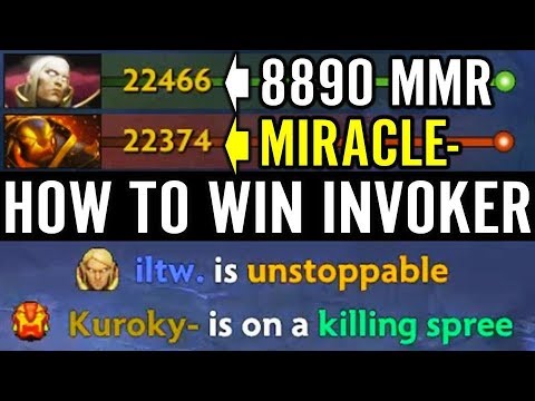Epic Game MIRACLE Ember vs Pro 9K MMR Invoker Spammer Dota 2 Gameplay