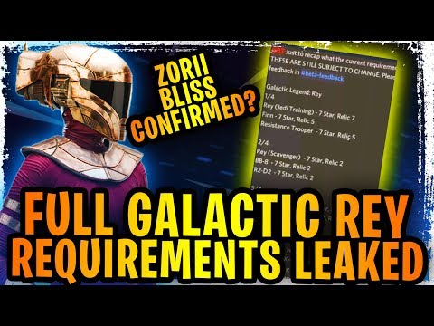 Full Galactic Legends Rey Requirements Revealed in Leak + Zorri Bliss? Rose Tico Relic 5 Required?