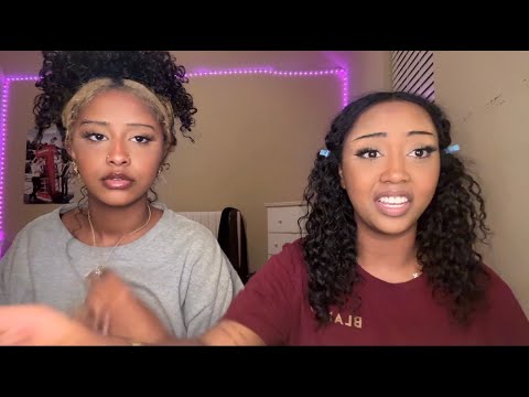 swapping makeup routines w my sister