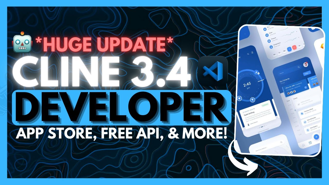 Cline v3.4 UPDATE: Fully FREE Autonomous AI Coding Agent! (App Store, Free API, Diagrams)