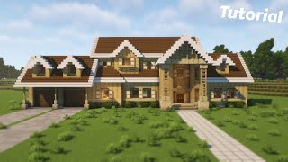 Minecraft: How to build a Suburban Mansion | Tutorial (#1)