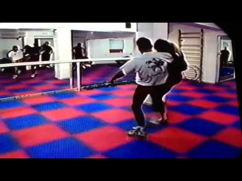 Travis Phippen working out with Shonie Carter