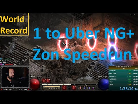 WR 1 to Uber Zon NG+ Speedrun! 1:35:14 - Diablo 2 Resurrected