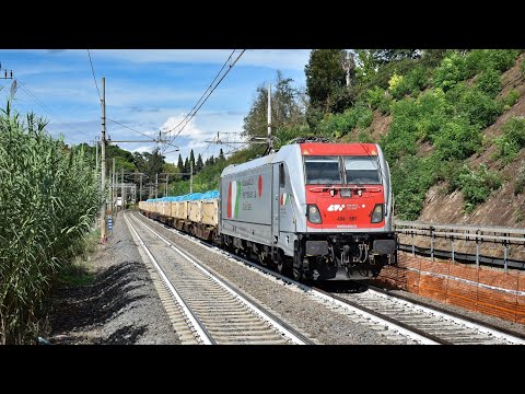 E494.581 CFI transita con il Terni-Civitavecchia a Fidene in forte ritardo