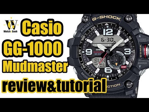 Casio G Shock GG 1000 MUDMASTER - module 5476 review & tutorial how to set up ALL the functions