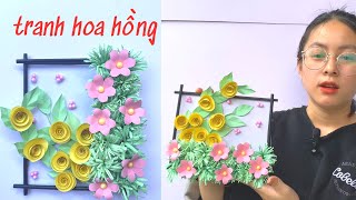 bức tranh hoa hồng - tranh hoa - rose painting - flower painting - HoaDuongDIY