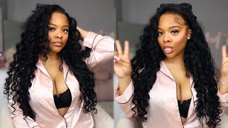 BEST WIG EVER ! 🤭🩷 Step by Step Install + Wand Curls ft . WIGGINS HAIR