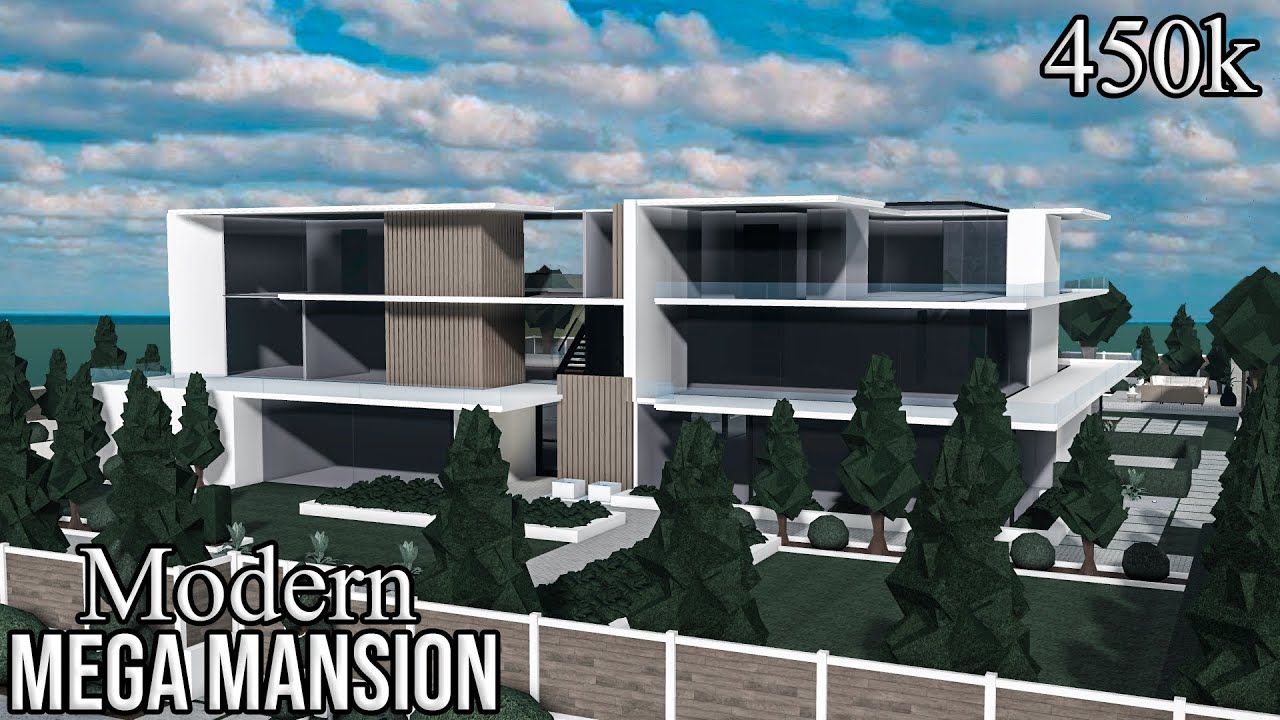 Bloxburg | Modern Mega Mansion Speedbuild | Tutorial | Ellvoi
