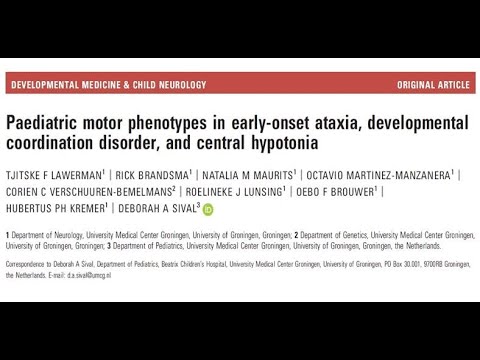 Motor Phenotypes in Ataxia, Developmental Coordination Disorder and Hypotonia | Deborah Sival | DMCN