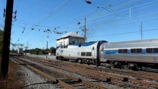 preview picture of video 'Amtrak 43 Pennsylvanian at Paoli'