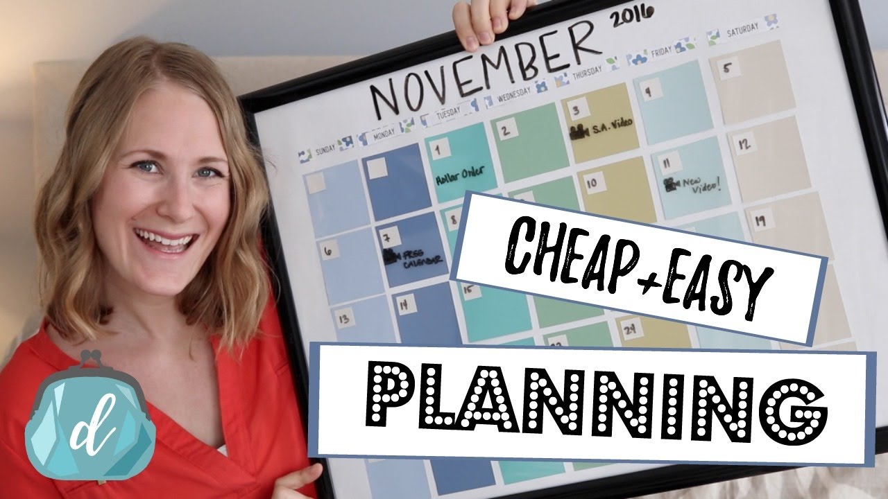 CHEAP PLANNING | DIY DRY ERASE Calendar
