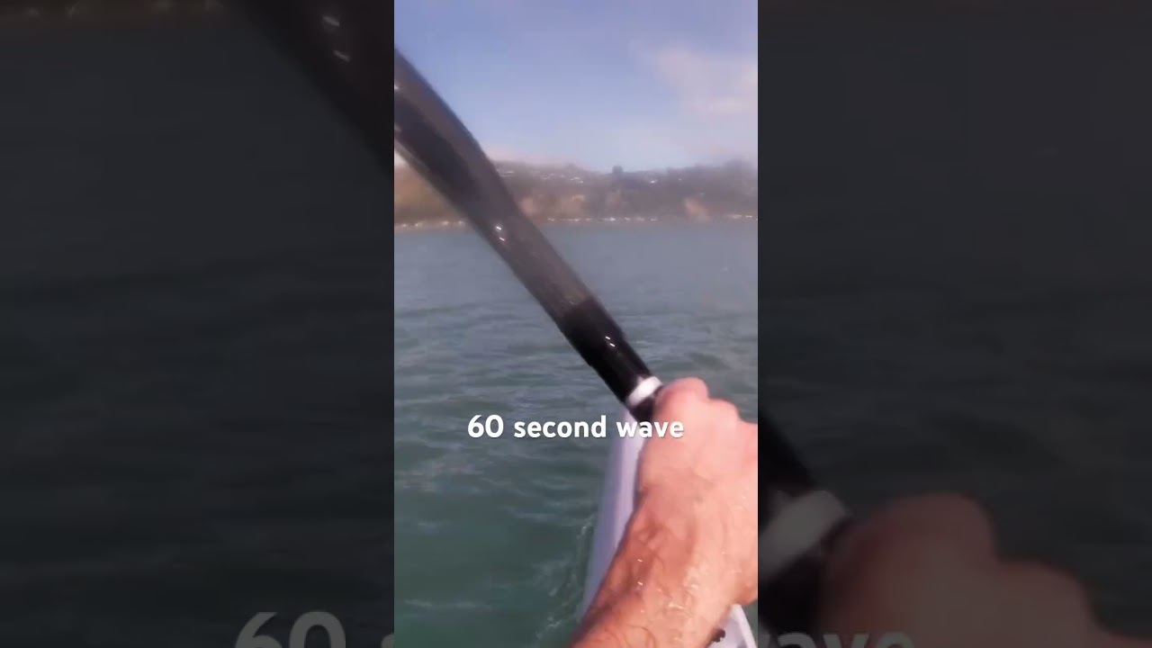 Long wave ride on a surf ski full sprint. #paddlesurf #ocean #fast #sprint