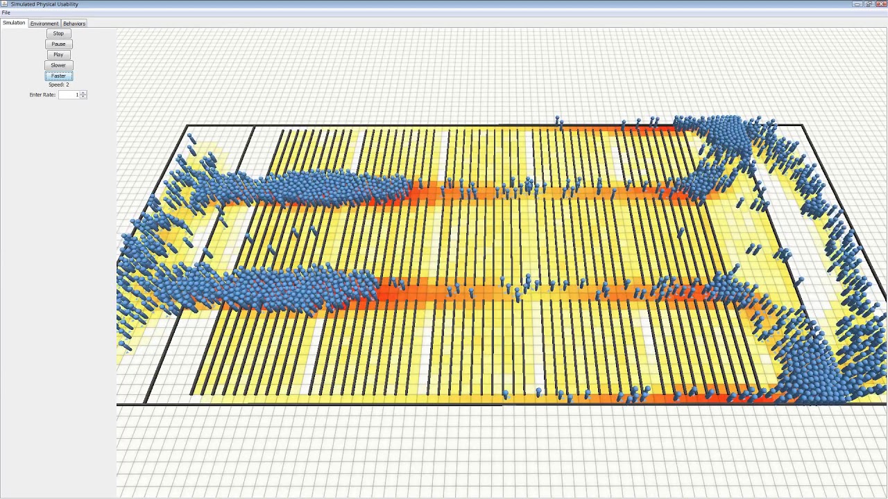 Crowd Simulation - Evacuating Auditorium