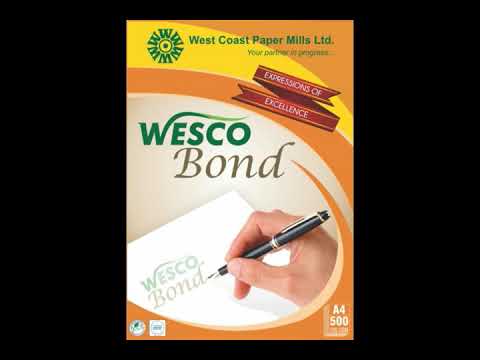 West Coast Wesco Bond Paper 100 GSM - A4 Size - 21 CM x 29.7 CM, For Used For Letter Head,Invoicing