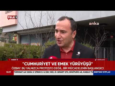 Genel Başkanımız Kadem Özbay`ın, Cumhuriyet ve Emek Yürüyüşümüz ile ilgili açıklamaları Tele1 Tv`de yayınlandı. | EĞİTİM İŞ