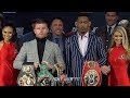 CANELO ALVAREZ VS DANIEL JACOBS - THE FULL KICK OFF PRESS CONFERENCE & FACE OFF VIDEO