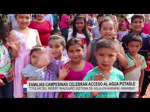 Presidenta del INDERT inauguró sistema de agua en Karapaí, Amambay