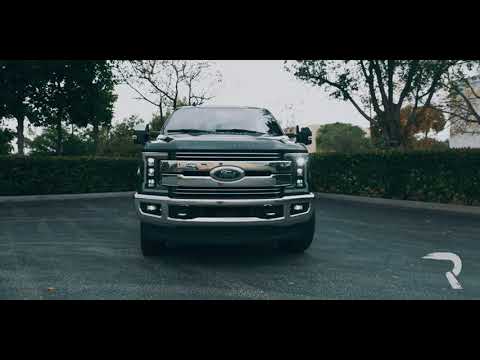 Ford Super Duty 17-19 Projector Headlights OLED DRL & Scanning Switchback LED Turn Signals