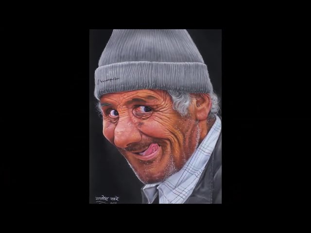 Portrait rangoli design child in you by ganesh khare