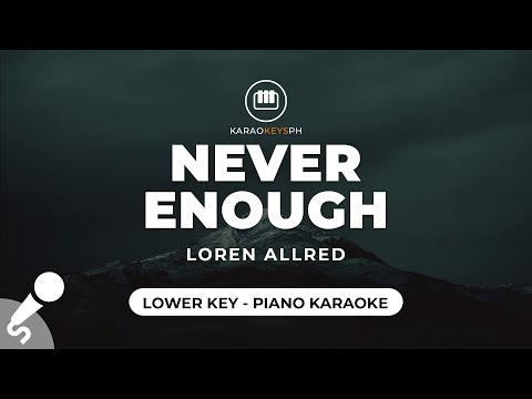 Never Enough - Loren Allred (Lower Key - Piano Karaoke)