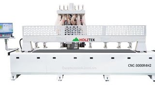 Máy khoan ngang Cnc làm ổ khoá- phay rãnh lắp tay nắm - khoan ốc cam liên kết