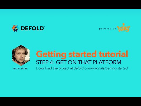 Defold Getting Started Tutorial Step 4 – Get on that platform