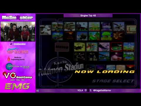 Kage the Warrior vs YOL4   McSmashter4   Melee Singles Pools R2