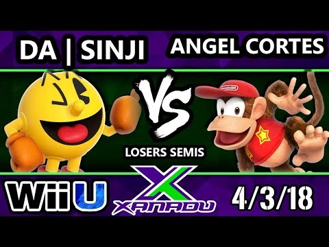 S@X 244 Smash 4 - DA | Sinji (Pacman) Vs. Angel Cortes (Diddy Kong) - Wii U Losers Semis