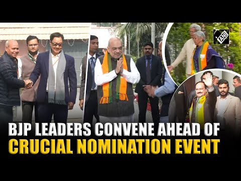 BJP working President Nitin Nabin files nomination as top leaders gather at Delhi headquarters