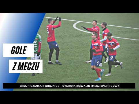 Gole z meczu Chojniczanka II Chojnice - Gwardia Koszalin 1:2 (mecz sparingowy)