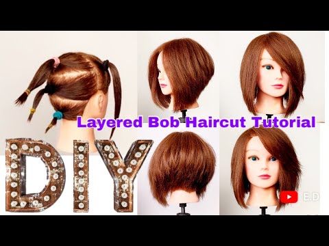 Tutorial / DIY / Layered Bob Haircut / Voluminous /...