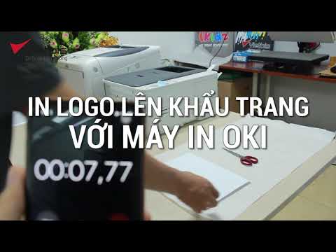 Thời gian thực tế làm ra chiếc khẩu trang in logo (tốc độ làm từ từ để quay)