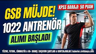 Gençlik ve Spor Bakanlığı 1022 Antrenör Alımı: Başvuru Rehberi ve Tüm Detaylar!