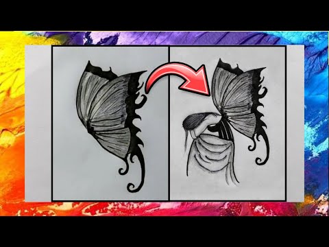 how to draw angel/angel wings || easy drawing for beginners step by step || pencil sketch