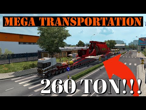 260 TON Mega Transport in City! (Full Drive) - ETS2