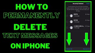 How to Permanently DELETE Text Messages from iPhone iOS