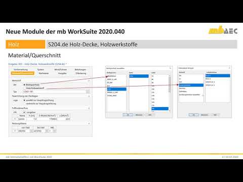BauStatik 2020: S204.de Holz-Decke, Holzwerkstoffe